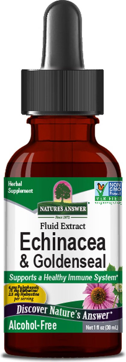 Goedkoopste Echinacea & Goldenseal (Zonnehoed & Geelwortel) van Nature's Answer