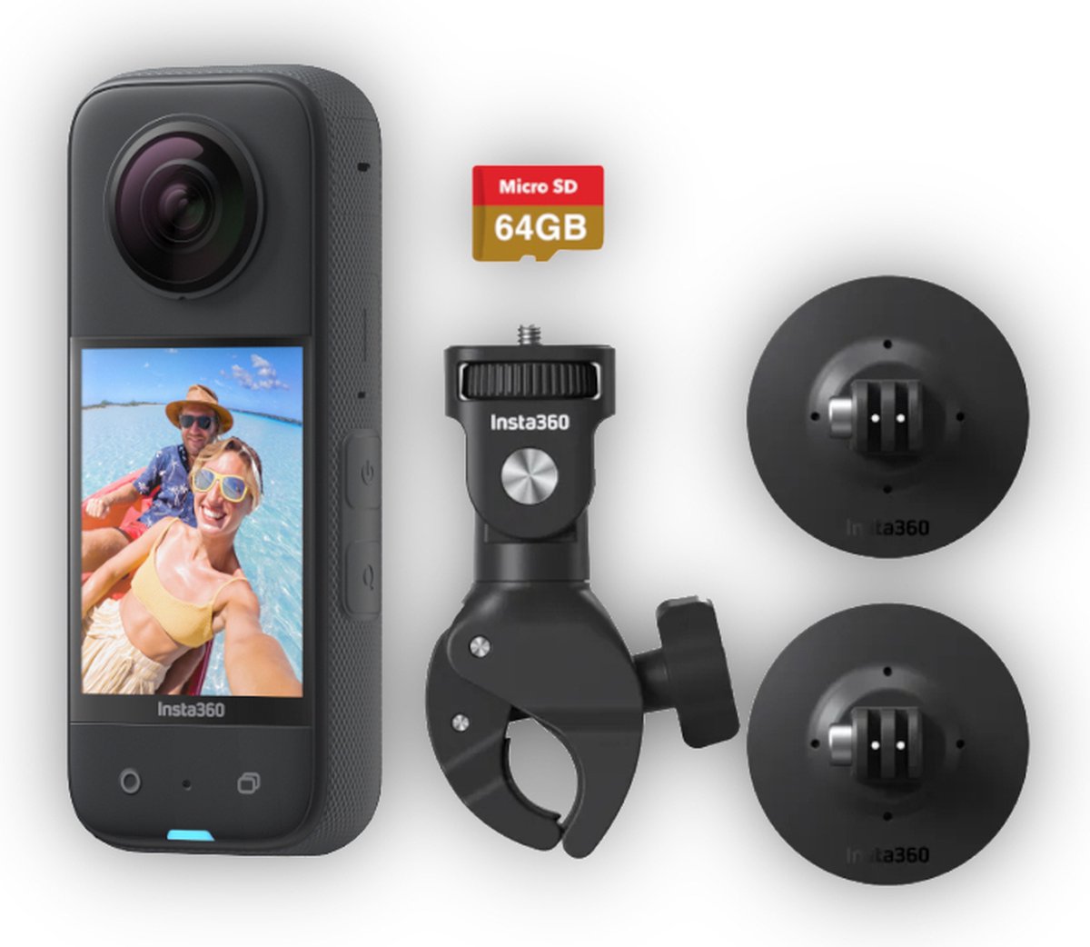 Bol.com Insta360 X3 - Motor combo - met helmet mount en handelbar mount - 64Gb SD kaart aanbieding