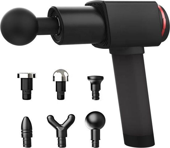 G2 Massage Gun Pro Draadloos Zwart met 6 Opzetstukken - G2 - €138,99