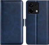 Xiaomi Redmi Note 13 Pro 5G Hoesje - MobyDefend Luxe Wallet Book Case (Sluiting Zijkant) - Blauw - GSM Hoesje - Telefoonhoesje Geschikt Voor Xiaomi Redmi Note 13 Pro 5G