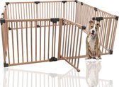 Bettacare Houten Huisdierenpen, 200cm x 200cm, Natuurlijk Hout, Hondenpen voor Huisdieren Honden en Puppy's, Hondenspeelruimte, Eenvoudige Installatie