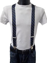bretels heren - Bretels - bretels heren volwassenen - bretellen voor mannen - bretels heren met brede clip Blauw Geel