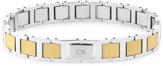 Calvin Klein CJ35100009 Heren Armband - Schakelarmband - Sieraad - Staal - Zilverkleurig - 10 mm breed - 19.5 cm lang