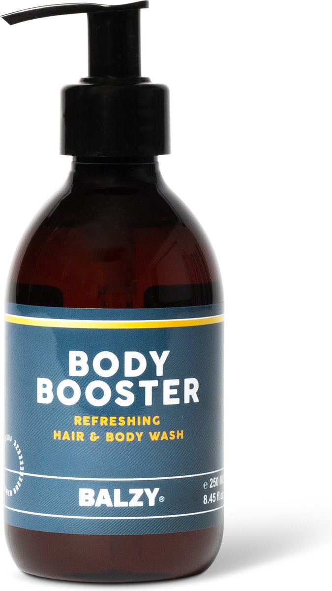 Balzy BodyBooster Heren Douchegel met Arganolie en Aloe Vera – 250ml – Premium Body-Wash – Vaderdag Cadeau