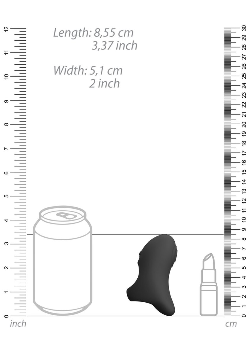 Goedkoopste VIVE by Shots - Hana - Pulse Wave Finger Vibrator - Black