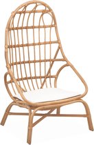 sweeek - Ei-fauteuil in rotan, padang, b 74 x d 74 x h 140cm