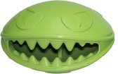Jolly Pets Jolly Monster Mouth – Honden speelbal met vanillegeur – Ideaal voor het verstoppen van snacks – Reinigt het gebit – Groen – 10 cm