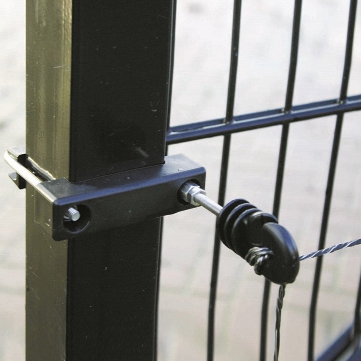 Koltec Kunststof Paalklemmen met RVS/INOX Beugel — 4 st — Koltec paalklemmen, paalklem 60x60, RVS beugel paalklem, paalklemmen 4 stuks - Koltec paalklemmen, paalklem 60x60, RVS paalklemmen, paalklemmen 4 stuks, paalklem schrikdraad