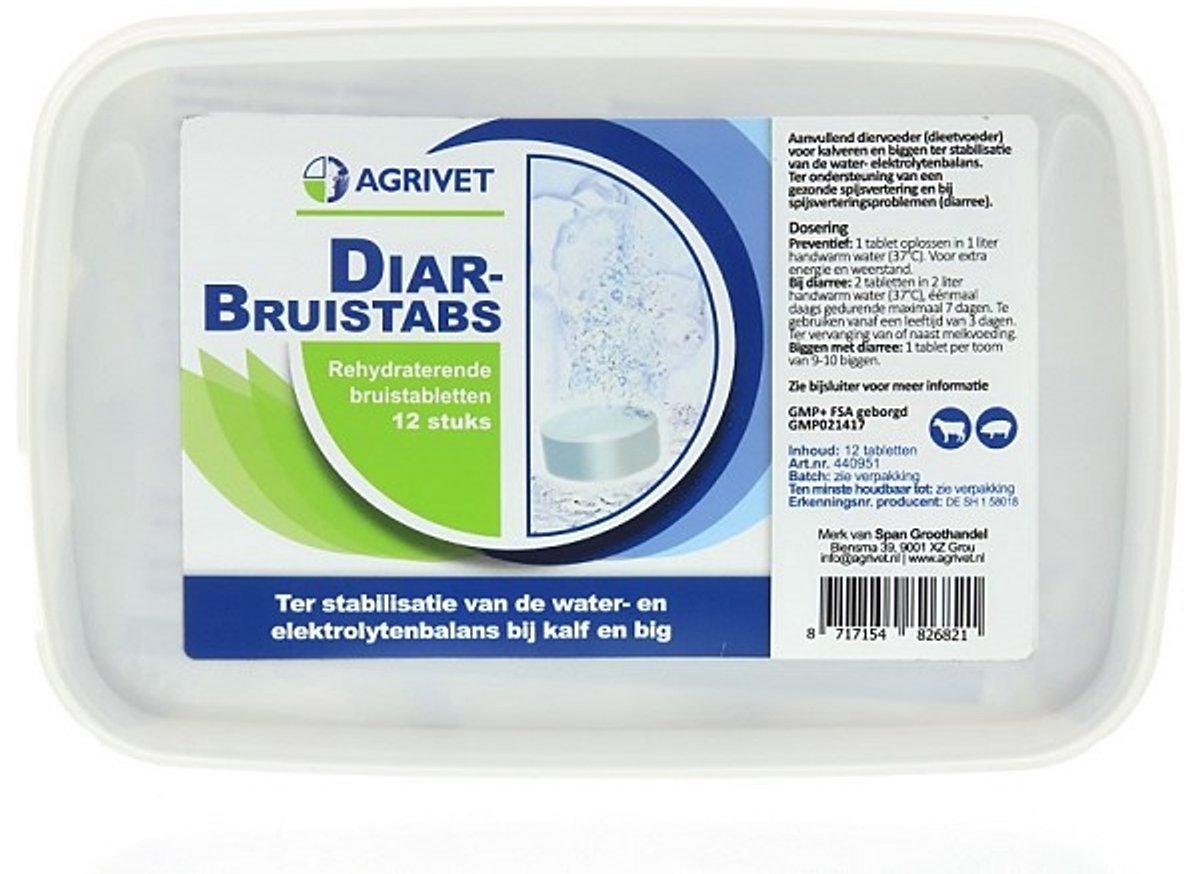 Agrivet Diar-bruistabs 12 stuks