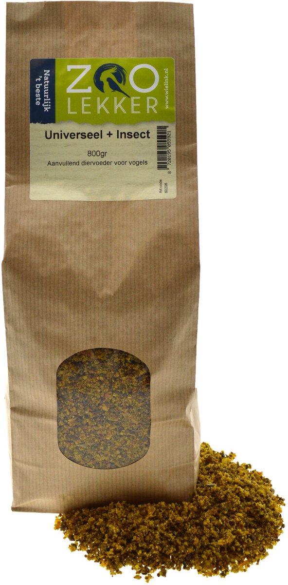 Zoolekker Universeel + Insect 800 gram