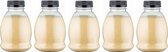 Scrubzout Vanille - 375 gram - Fles met zwarte dop - set van 5 stuks - Hydraterende Lichaamsscrub