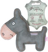 Tiny Doodles Doggy - Doodles Donkey - Hondenspeelgoed - Honden speeltje met piep - Roze - 17 cm