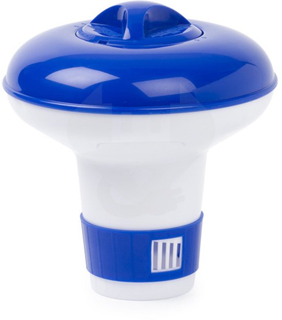 Zwembad chloordrijver - 14 cm - met thermometer - voor 20 gram tabletten - Chloordoseerder - Chloorverdeler voor kleine zwembaden
