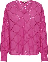 Only ONLDORA GELLAR LS V-NECK EMB TOP WVN Haut pour Femme - Taille M