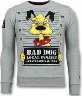 Bad Dog Trui - Cartoon Sweater Heren - Grijs