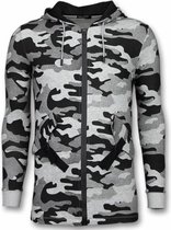 Enos Casual Vest - Long Fit Camouflage Vest - Grijs - Maten: M