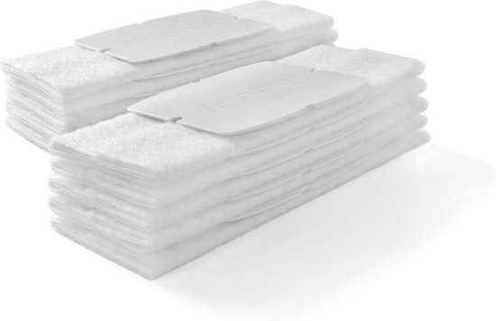Twee stapels witte, absorberende wegwerpdoeken voor Braava Jet.