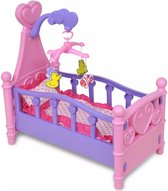Poppen bed (INCL kleurenboek) voor Kinderen Roze Paars - Poppenbedje - Knuffelbed - Poppenwieg -