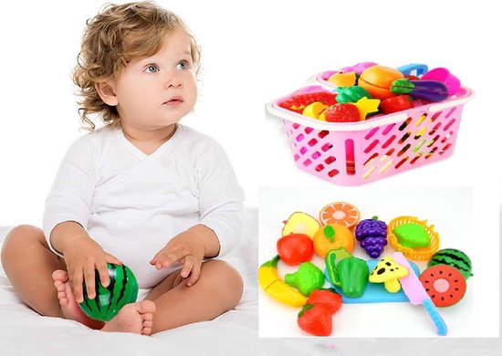 Chirurgie waarheid Vochtig Speelgoed Fruit Groente Kunststof Plastic Voor Kinderen Snijfruit Met  Mandje| Keuken... | bol.com
