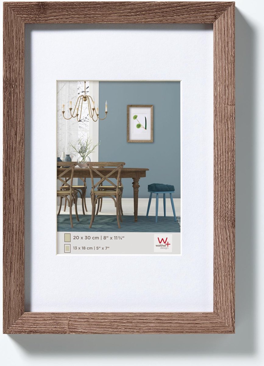 Walther Fiorito - MDF Houten lijst - Fotoformaat 20x30 cm - Walnoot