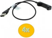 4 keer Originele OTB USB Oplaadkabel Adapter Fitbit Flex 2
