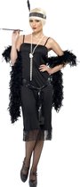 SMIFFYS - Zwart elegant charleston kostuum voor dames - M