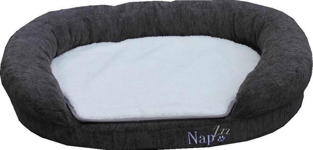 Napzzz Orthopedische Hondenmand Ovaal -Grijs 120x72xH25 cm