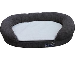 Napzzz Orthopedische Hondenmand Ovaal -Grijs 120x72xH25 cm