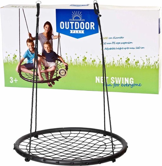 Outdoor Play Net Schommel - Speelgoed - diameter 100cm - Max 100kg -  Verstelbaar... | bol