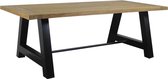 Teak Eetkamertafel industrieel A-poot 220cm