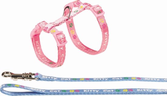 Nobby tuig met lijn kitty met kitty cat opdruk blauw - 1 st