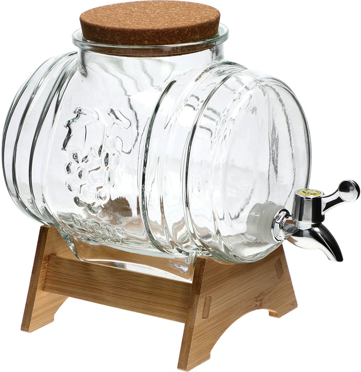 Likeur of tinctuur vaatje van 3 liter met grote opening - Drankdispenser 3 liter