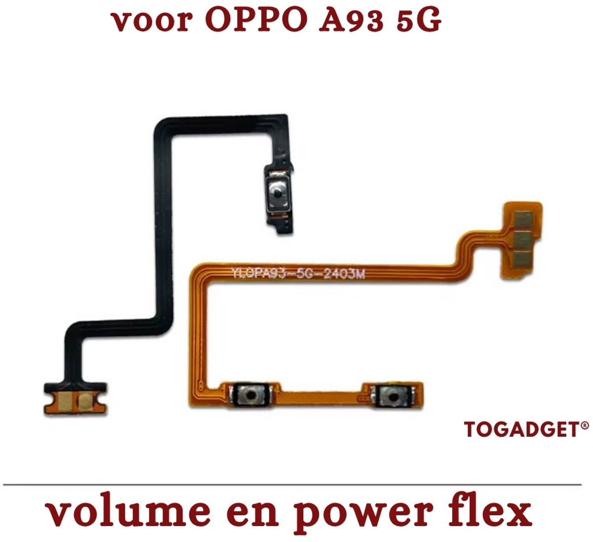 Volume- en Power Flex Kabel voor Oppo A93 5G – Vervangingsonderdeel