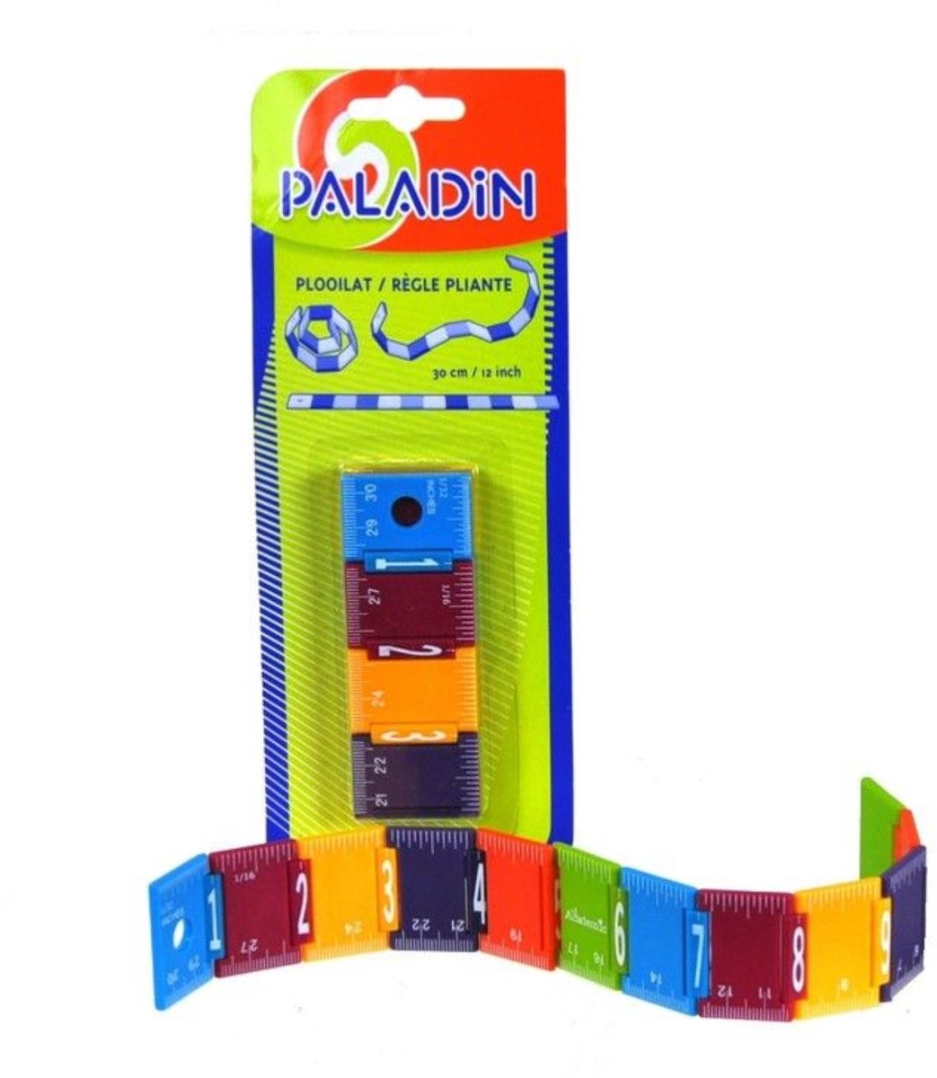 Plooilat Paladin - 30cm - Kunststof - 12 inch - Flexibele liniaal - lineaal - lat - plooi