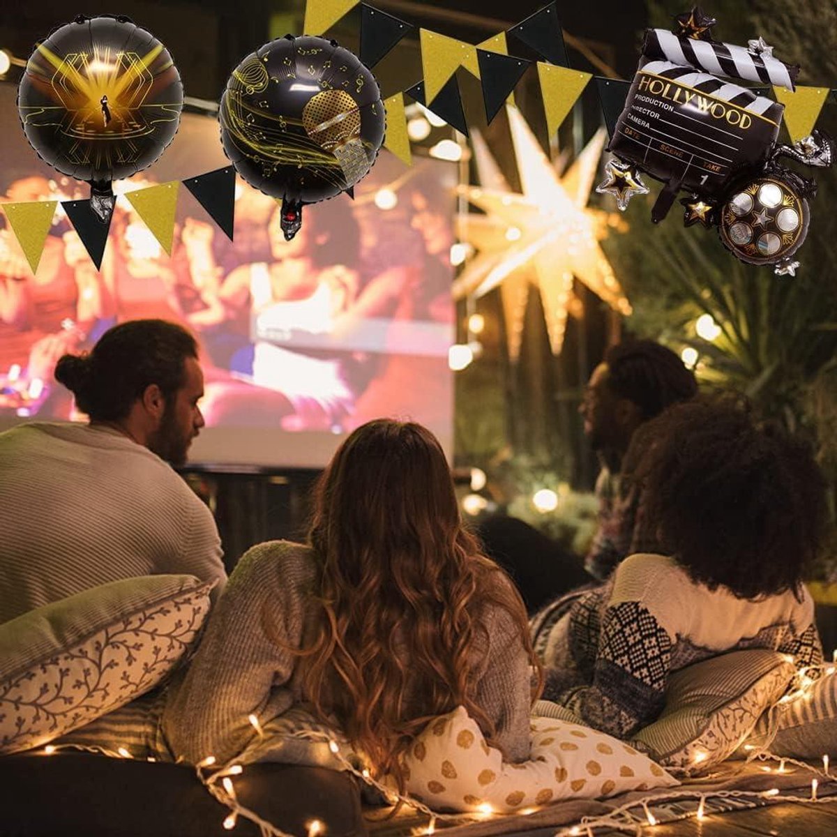JGS Premium - Filmnacht Decoraties & Foto Requisieten - Hollywood Oscar Thema Feestbenodigdheden met Rode Loper