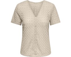 Jacqueline de Yong T-shirt Jdyavery Life S/s Reversible Top Jr 15369986 Sandshell Dames Maat - XS