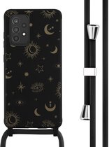 Coque Samsung Galaxy A52 (5G) / A52s / A52 (4G) - Coque iMoshion Design en Siliconen avec cordon - Zwart / Noir ciel