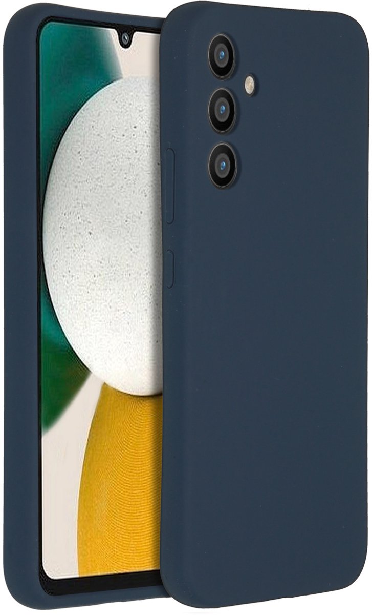 Accezz Hoesje Geschikt voor Samsung Galaxy A34 (5G) Hoesje Siliconen - Accezz Liquid Silicone Backcover - Donkerblauw