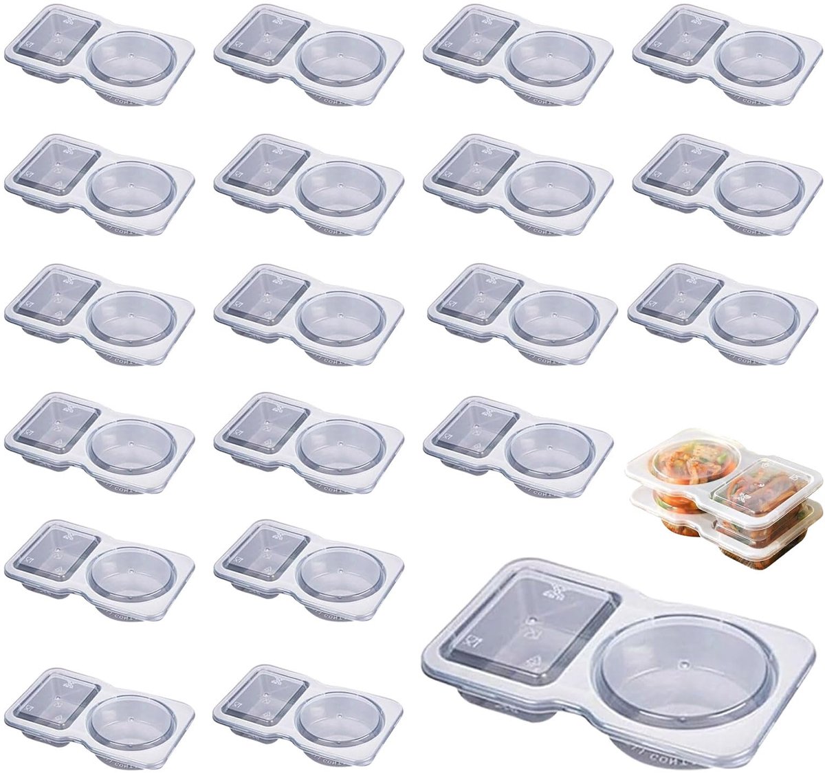 Ibenzoa® 12-delige set herbruikbare kunststof vershouddozen met luchtdichte afsluiting en BPA-vrije materialen