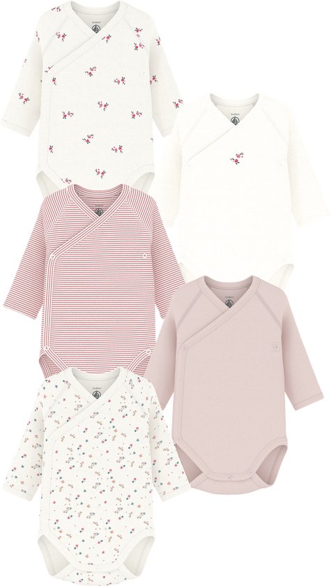 Petit Bateau Set de bodies bébé manches longues en coton imprimé