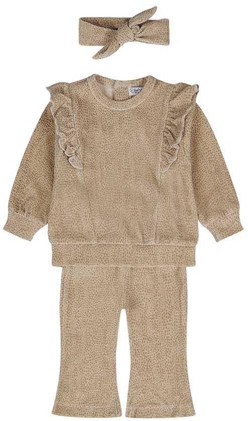 Dirkje Meisjes Kledingset - Beige grey
