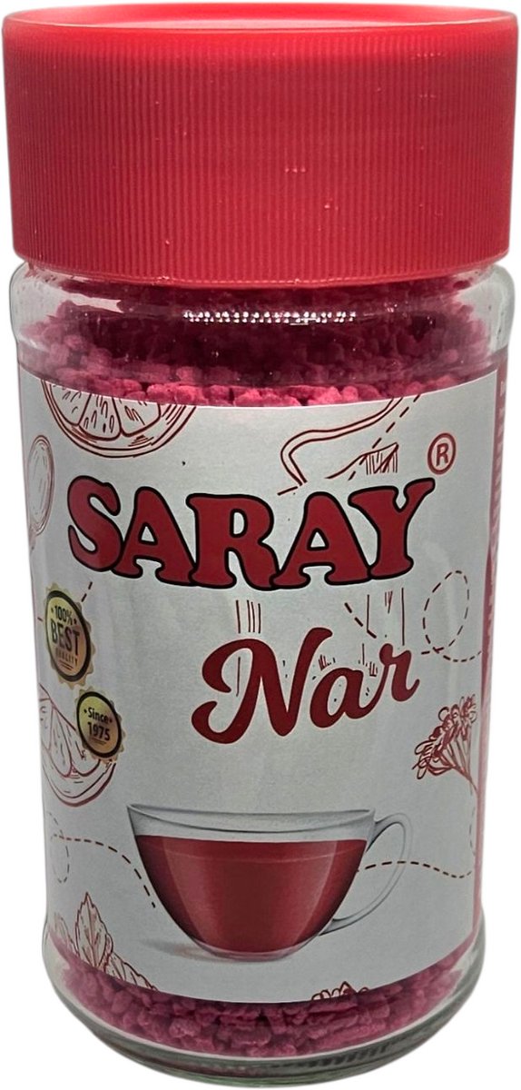 Saray Instant Granaatappelthee Turks thee met granaatappelsmaak - Saray Nar Cayi 200 g - Saray Instant Tea with Pomegranate Flavor Turkish Tea 200 gr