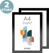 Set de 2 Cadres Photo Madison - Format A4 - Cadres Photo en Bois MDF - Zwart