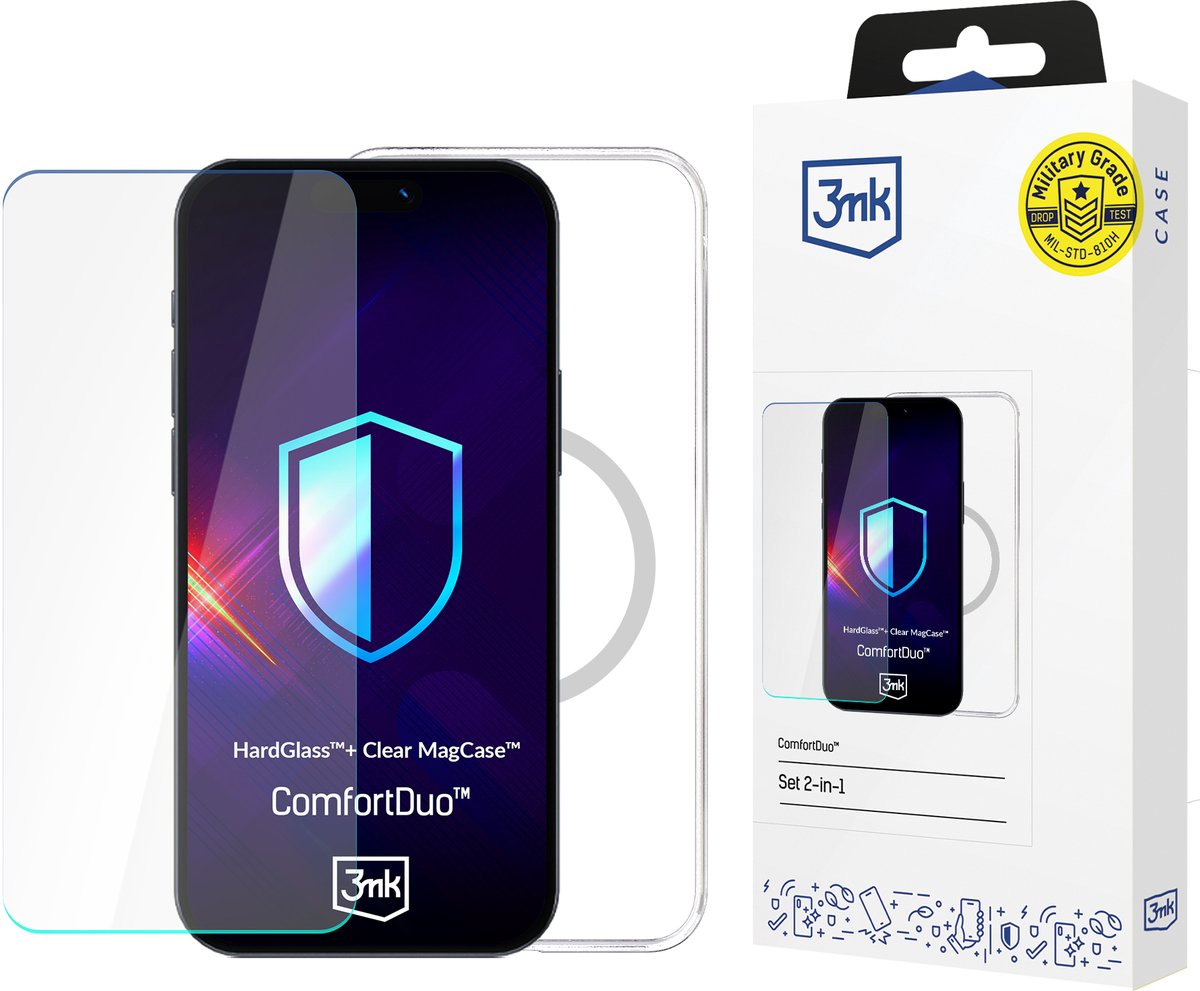 3Mk Comfortduo Transparante Magcase Voor Iphone 16 Plus Telefoonbescherming