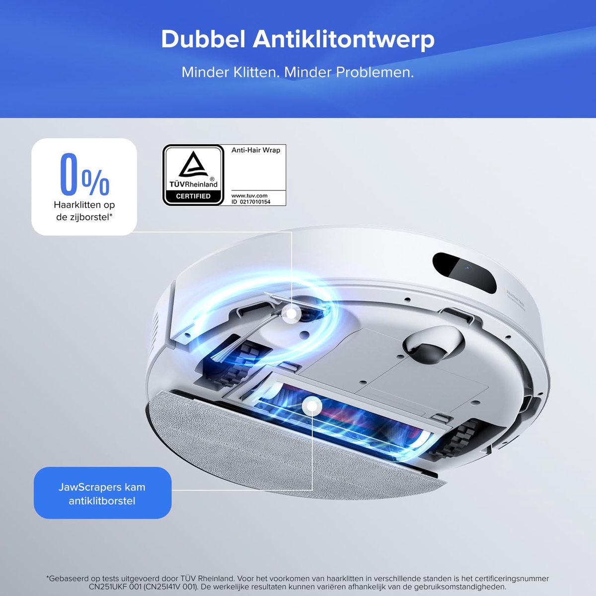 Afbeelding 3 van Roborock Q7 BF+ - Robotstofzuiger met dweilfunctie - 8000Pa - Dubbele anti-klit - automatisch wissen - LiDAR-navigatie - verboden zone - Q5 Max+/Q5 Pro/Q7 Max+ upgrade(Q7 L5+)
