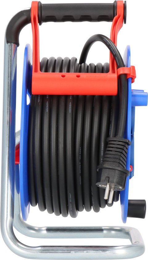 Brennenstuhl Garant IP44 kabelhaspel voor commerciÃ«le en bouGarant IP44 commerciële/bouwplaats-kabelhaspel voor gebruik op bouwplaatsen en permanent buitengebruik (25m kabel in zwart, gemaakt van speciale kunststof, Made in Germany)
