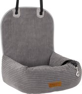 Panier pour chien de voiture par Cee Cee - Panier pour chien de voiture original - Siège auto pour chien - Panier pour chien - Couverture pour chien - Siège auto pour chien - Convient également au siège passager - Tissu côtelé - Gris foncé