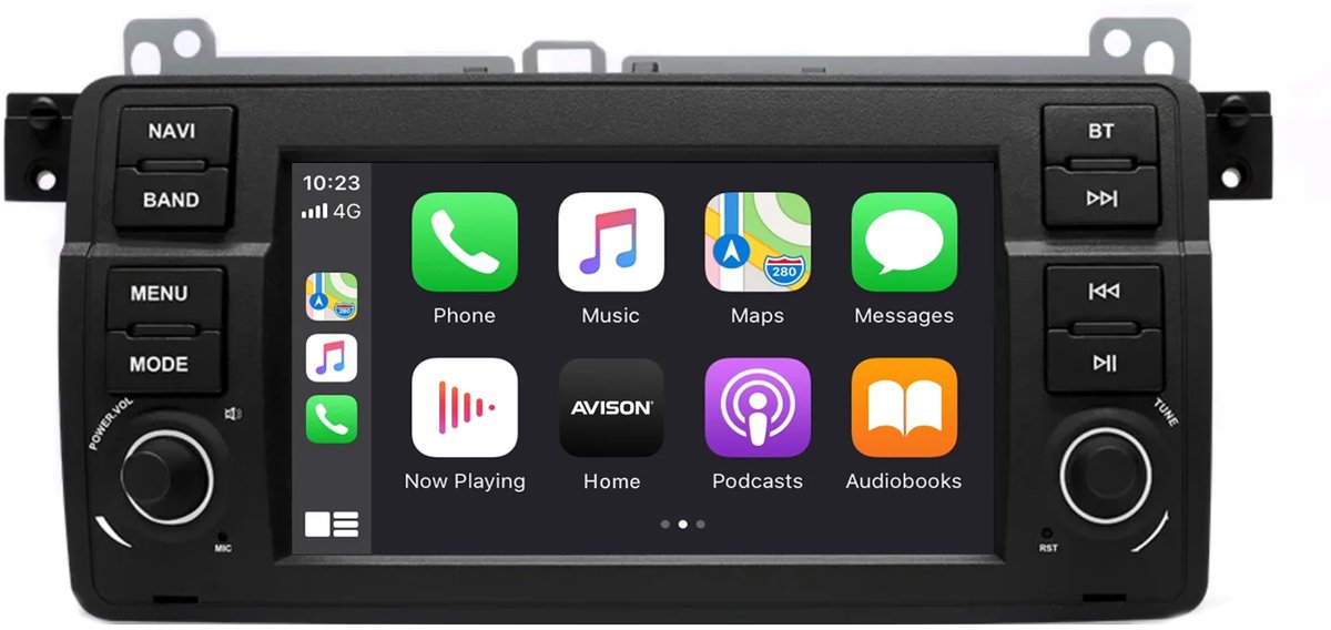 Navigatiesysteem auto met scherm - autoradio geschikt voor CarPlay en Android auto - bluetooth radio - geschikt voor BMW E46 1998-2005 Rover