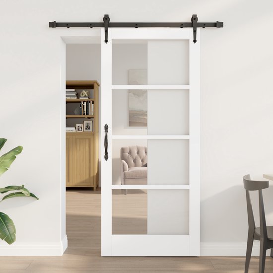 vidaXL - Schuifdeur - met - Hardware - Set - 'ORKDAL'Wit - 86x198,5 - cm