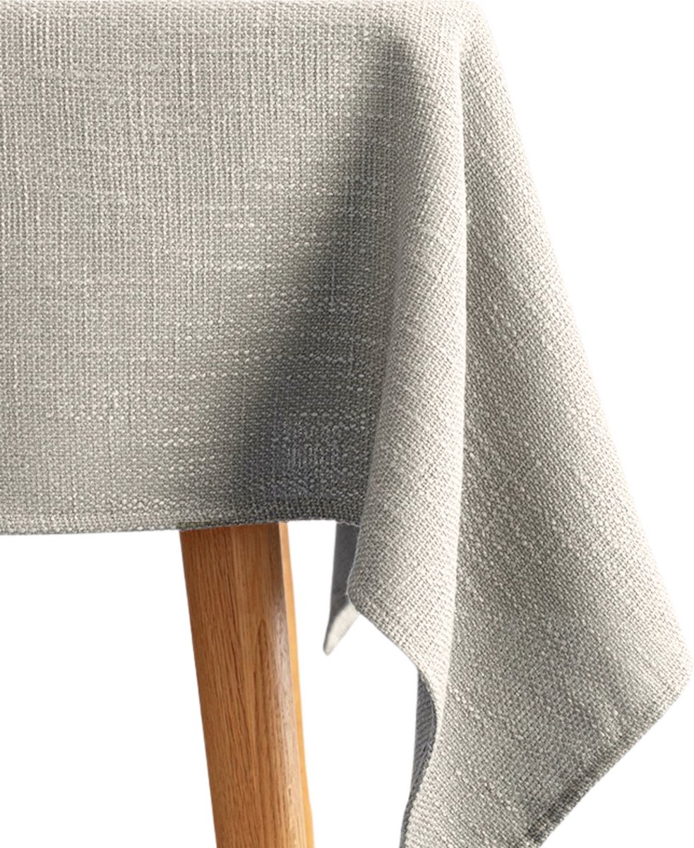 House of Husk Geweven Tafelkleed - Tafellaken - Tafel Decoratie - Uitwasbaar - Creme - 140x240cm